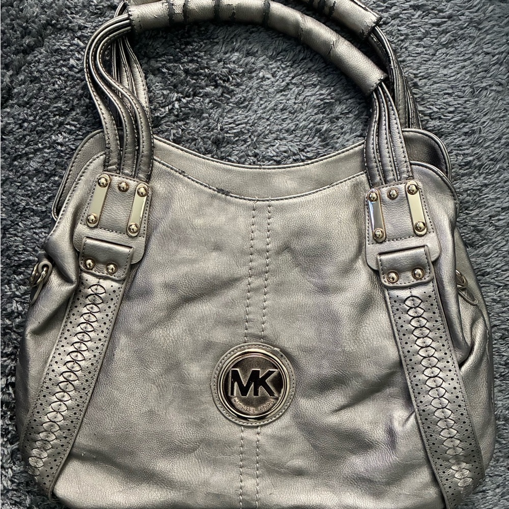 Michael Kors Metallic Silver Shoulder Bag